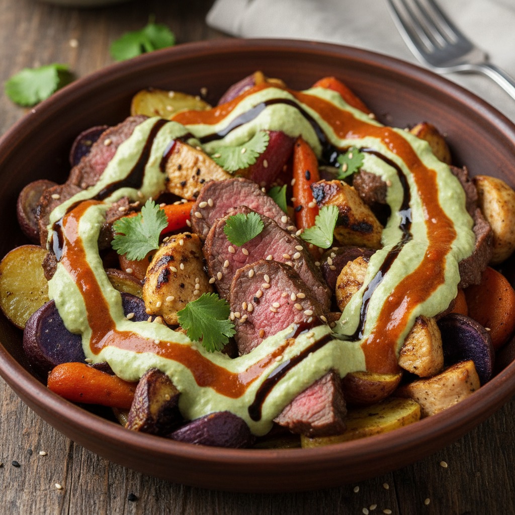 vegetable and meat on bowl